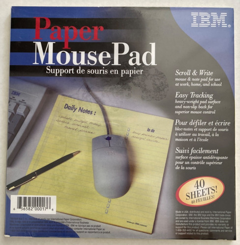 Tappetino mouse carta ibm note - ibm,
