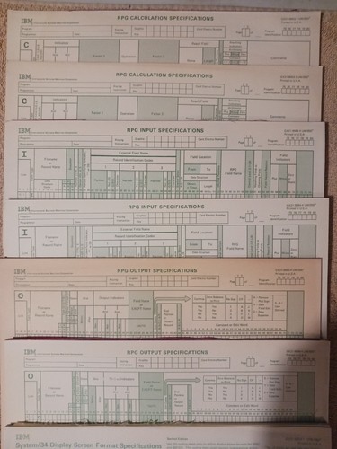 Sistema ibm rpg vintage - rpg, vintage/34